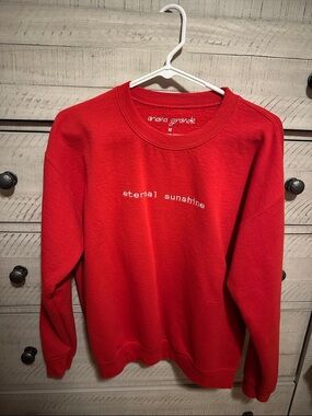 Ariana Grande Red 'Eternal Sunshine' Crewneck Sweatshirt Size M